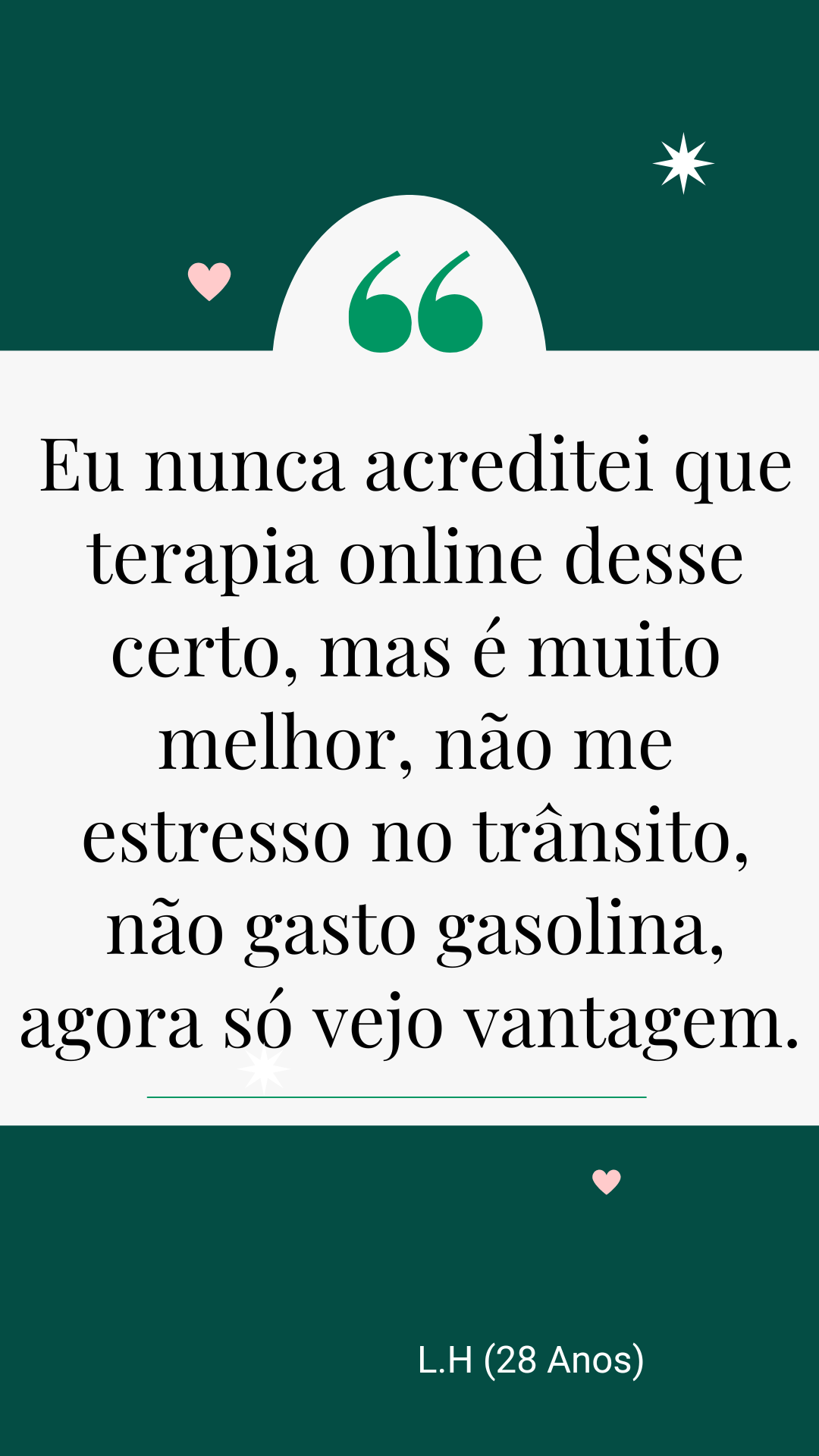 depoimento moderno verde e rosa - story (1)3