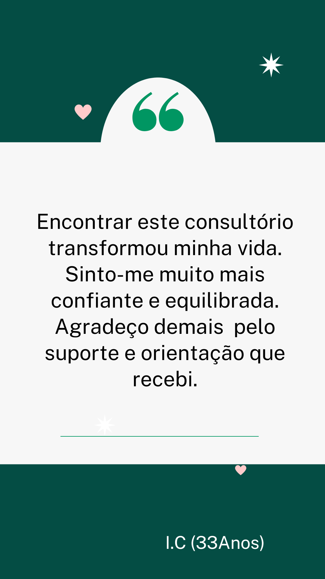 depoimento moderno verde e rosa - story 6